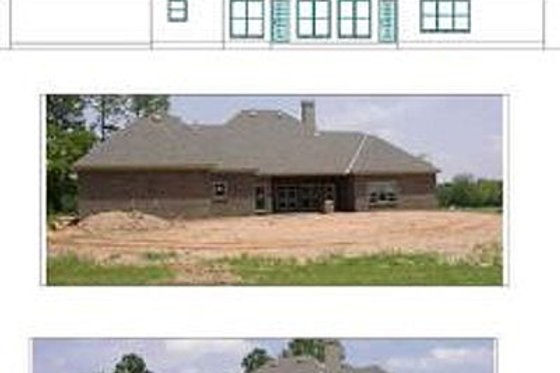 Exterior - Rear Elevation for Traditional House Plan #63-112 - 3 bed, 2.5 bath