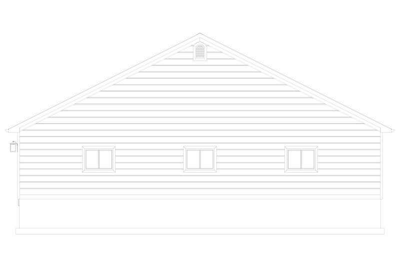 House Blueprint - Exterior - Rear Elevation 1 for Traditional House Plan #1060-331, 0 bath