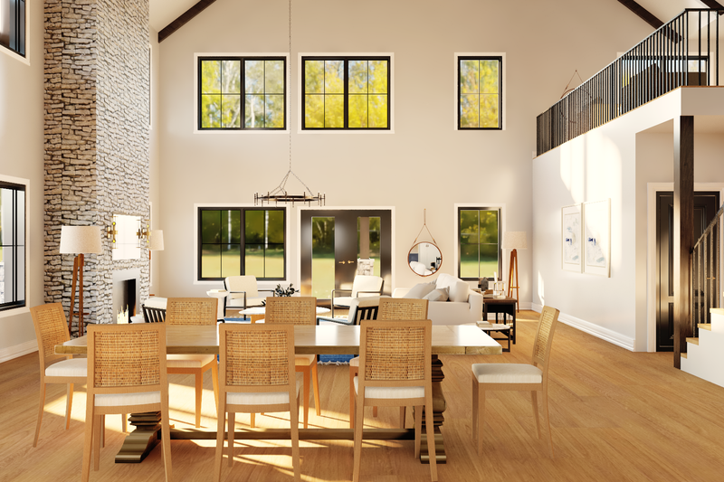 Dream House Plan - Interior - Dining Room for Barndominium House Plan #1064-457 - 3 bed, 3.5 bath