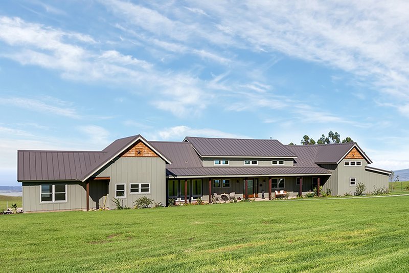 Architectural House Design - Exterior - Front Elevation 3 for Ranch House Plan #140-149 - 3 bed, 2.5 bath