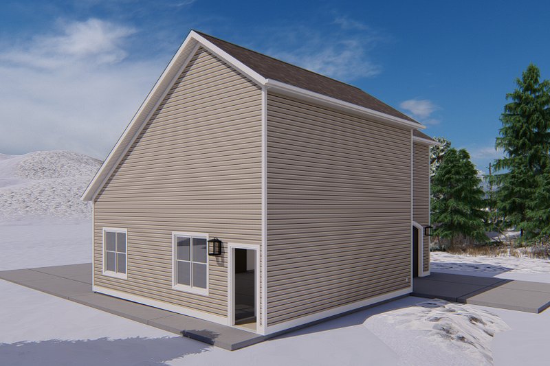 House Design - Exterior - Rear Elevation for Colonial House Plan #1060-158, 0.5 bath