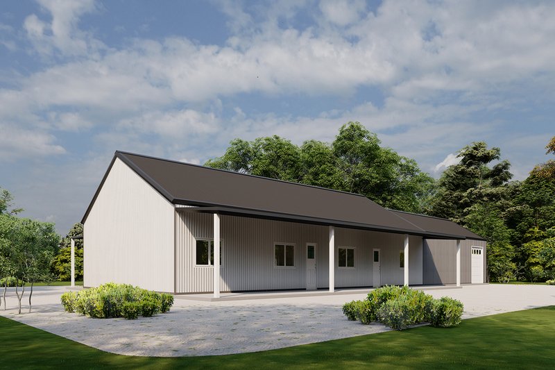 Home Plan - Exterior - Other Elevation 6 for Barndominium House Plan #1107-12 - 5 bed, 3.5 bath