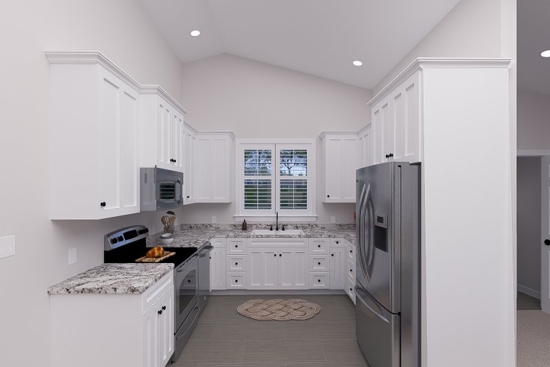 Architectural House Design - Interior - Kitchen for European House Plan #1060-257 - 2 bed, 1.5 bath