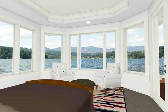 Interior - Master Bedroom for Craftsman House Plan #1069-1 - 2 bed, 2.5 bath