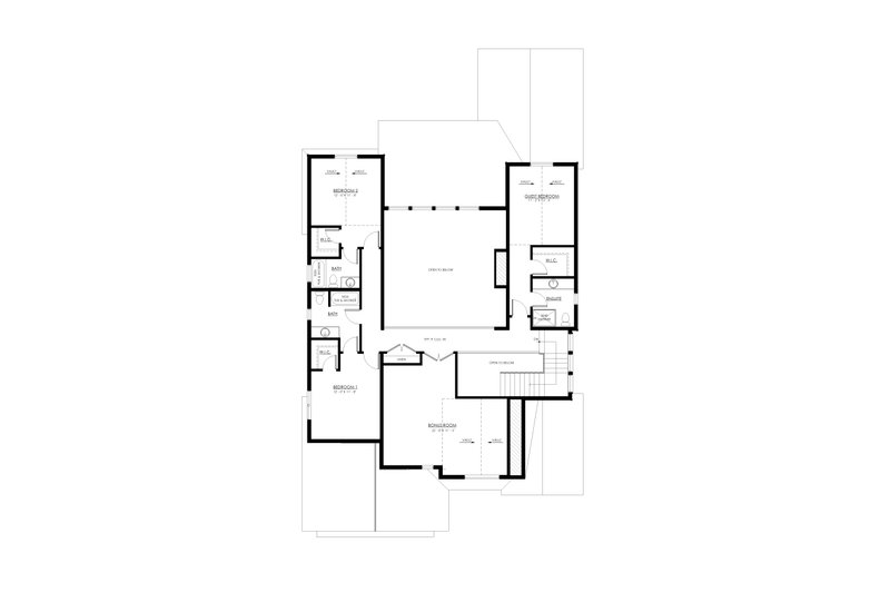 Dream House Plan - Floor Plan - Upper Floor for Farmhouse House Plan #1114-21 - 4 bed, 4.5 bath