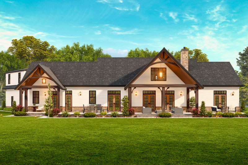 Architectural House Design - Exterior - Rear Elevation for Craftsman House Plan #119-426 - 3 bed, 3.5 bath