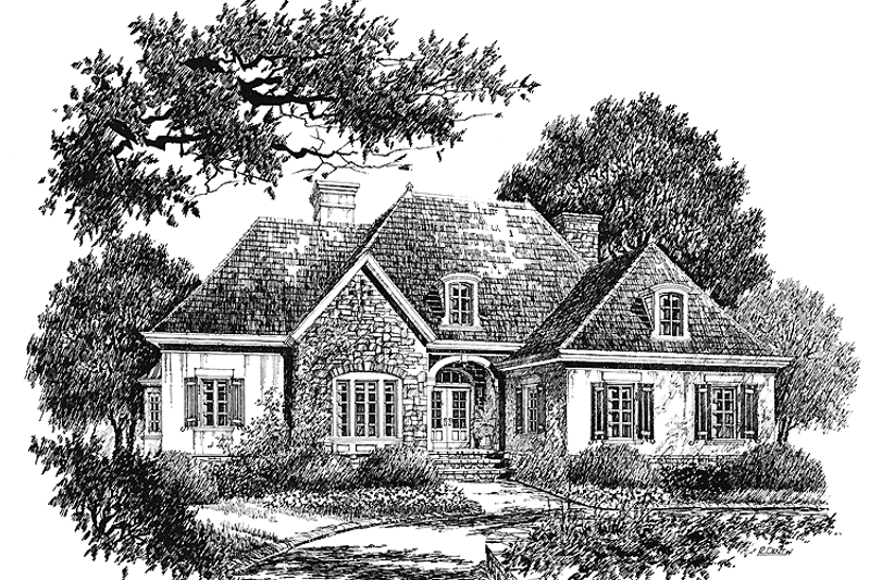 Home Plan - Exterior - Front Elevation 3 for Country House Plan #429-207 - 3 bed, 2.5 bath