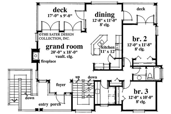 Floor Plan - Main Floor for Country House Plan #930-48 - 3 bed, 2 bath