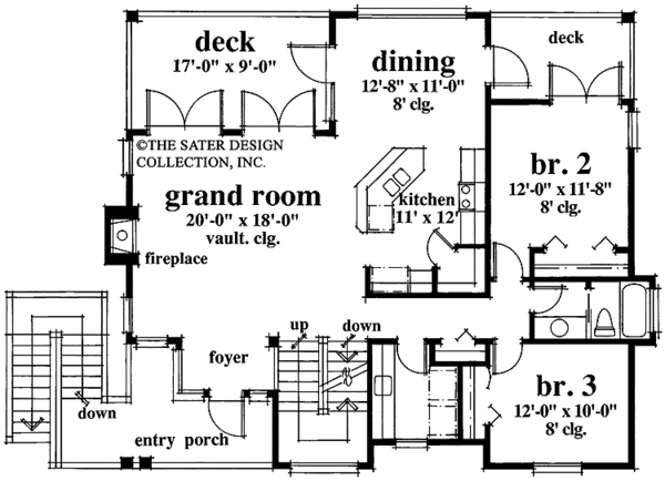 House Plan Design - Country Floor Plan - Main Floor Plan #930-48
