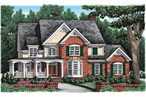 Country Exterior - Front Elevation Plan #927-916