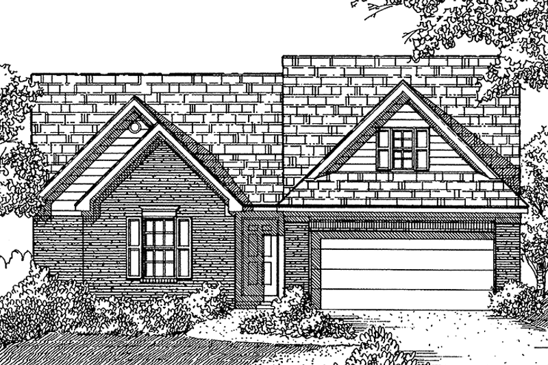Home Plan - Prairie Exterior - Front Elevation Plan #320-1041