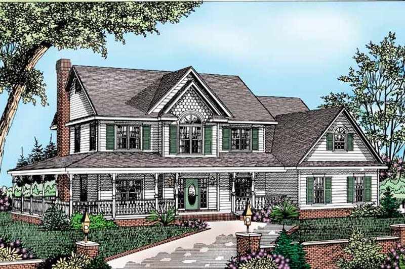 Dream House Plan - Victorian Exterior - Front Elevation Plan #11-253