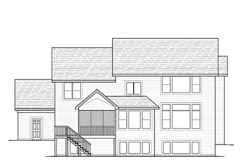 Home Plan - Exterior - Rear Elevation for Traditional House Plan #51-1083 - 4 bed, 2.5 bath