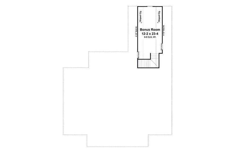 House Blueprint - Floor Plan - Upper Floor for Country House Plan #21-624 - 3 bed, 2 bath