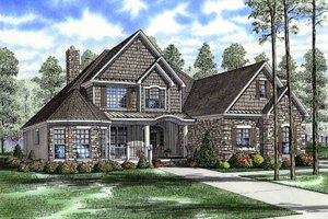 House Plan Design - Exterior - Front Elevation for Craftsman House Plan #17-2807 - 4 bed, 3 bath