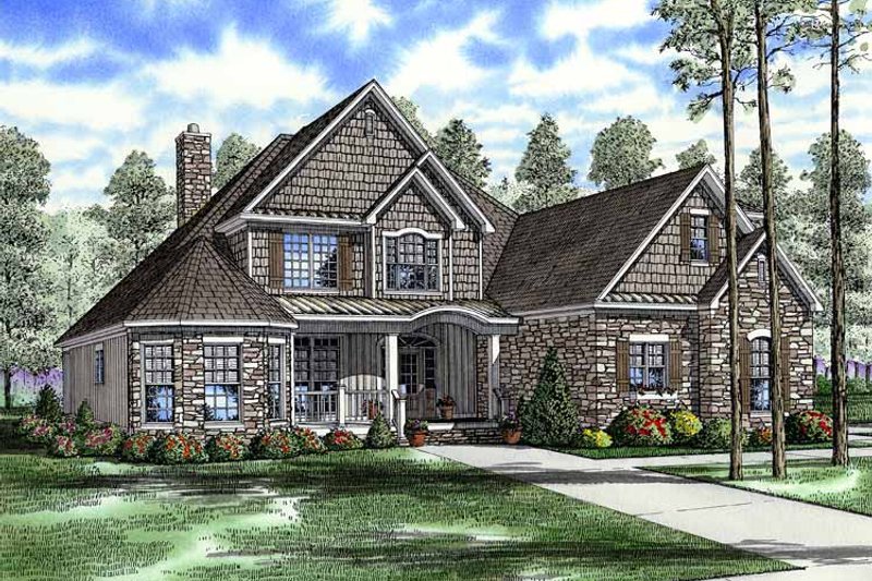 Architectural House Design - Craftsman Exterior - Front Elevation Plan #17-2807