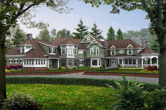 Exterior - Front Elevation for Craftsman House Plan #132-182 - 5 bed, 5.5 bath