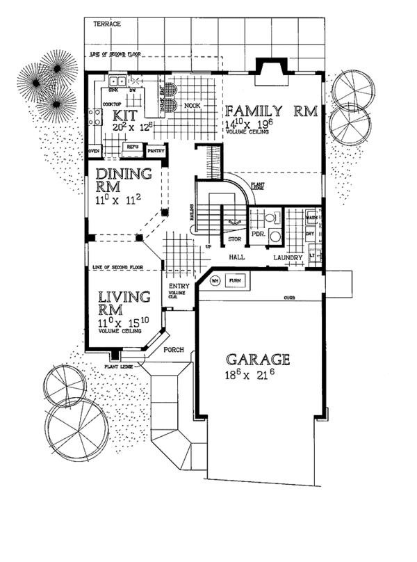 House Plan Design - Contemporary Floor Plan - Main Floor Plan #72-953
