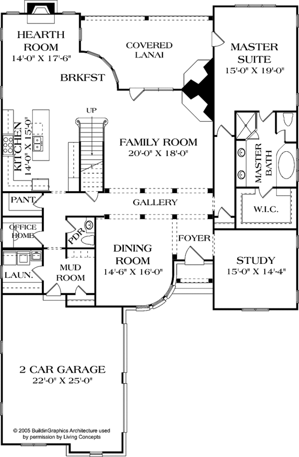 House Plan Design - European Floor Plan - Main Floor Plan #453-585
