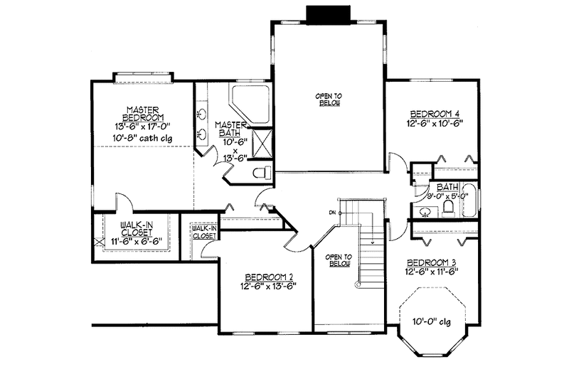 Dream House Plan - Floor Plan - Upper Floor for Country House Plan #978-24 - 4 bed, 2.5 bath