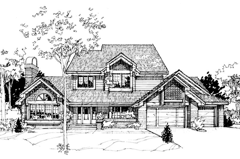 Home Plan - Traditional Exterior - Front Elevation Plan #320-673