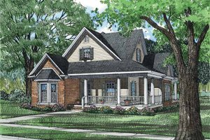 Country Exterior - Front Elevation Plan #17-2703
