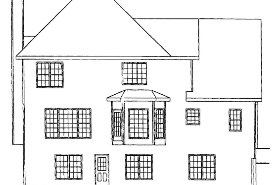 Exterior - Rear Elevation for Colonial House Plan #927-166 - 4 bed, 2.5 bath