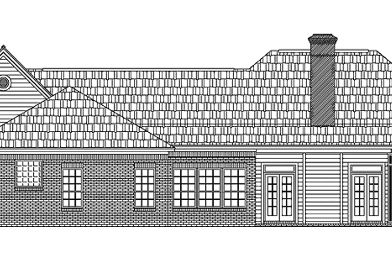 Dream House Plan - Exterior - Rear Elevation for European House Plan #21-415 - 3 bed, 3 bath