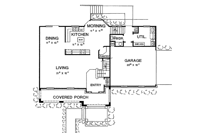 Home Plan - Floor Plan - Main Floor for Country House Plan #472-289 - 3 bed, 3.5 bath