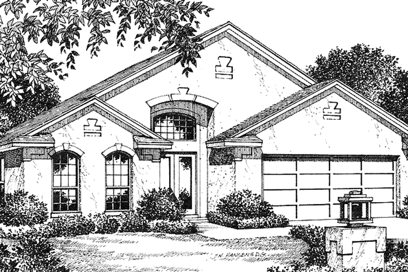 Dream House Plan - Contemporary Exterior - Front Elevation Plan #417-641
