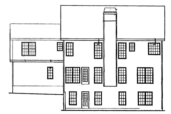 Exterior - Rear Elevation for Classical House Plan #927-110 - 4 bed, 3 bath