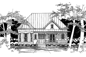 House Plan Design - Exterior - Front Elevation for Victorian House Plan #472-99 - 3 bed, 2 bath