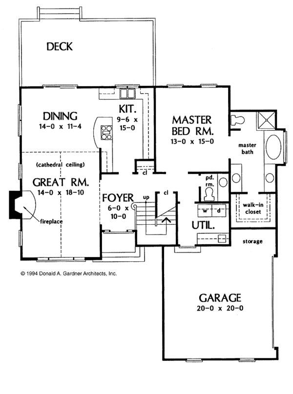 Home Plan - Traditional Floor Plan - Main Floor Plan #929-210
