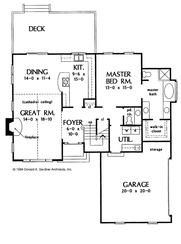 Dream House Plan - Traditional Floor Plan - Main Floor Plan #929-210