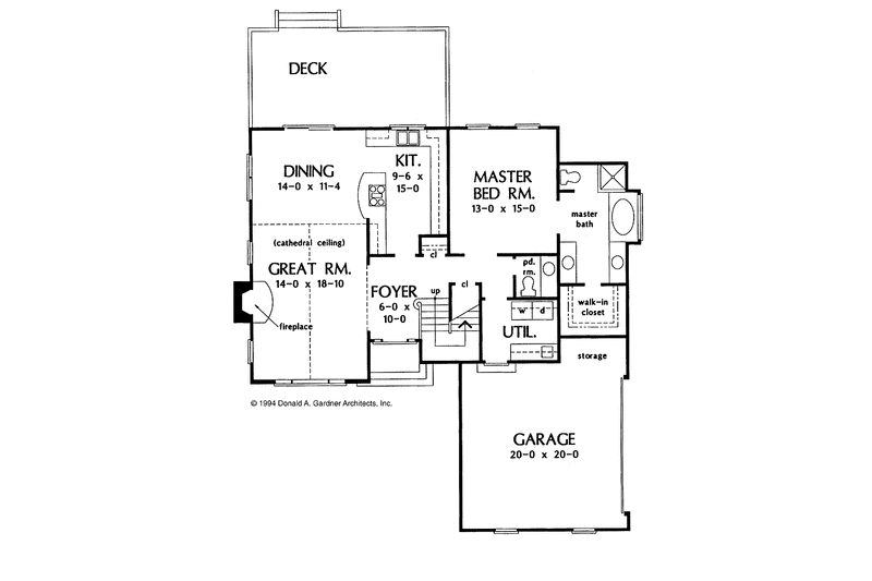 Home Plan - Floor Plan - Main Floor for Traditional House Plan #929-210 - 3 bed, 2.5 bath