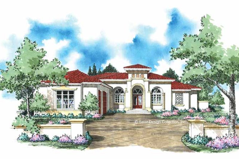 Architectural House Design - Mediterranean Exterior - Front Elevation Plan #930-309