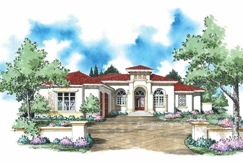 Dream House Plan - Mediterranean Exterior - Front Elevation Plan #930-309