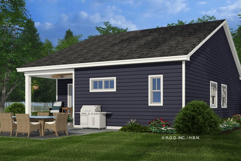 Dream House Plan - Exterior - Rear Elevation 2 for Bungalow House Plan #51-1333 - 3 bed, 2 bath