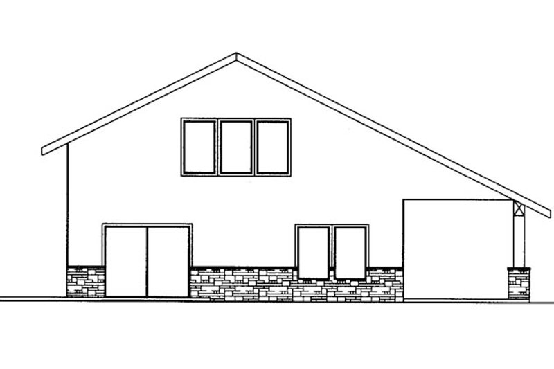 Architectural House Design - Exterior - Other Elevation 1 for Contemporary House Plan #117-855 - 1 bed, 2 bath