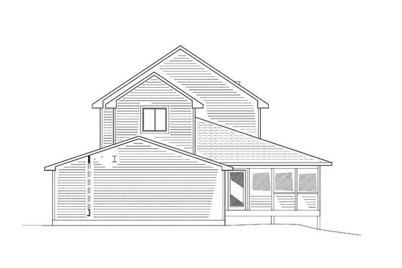 Architectural House Design - Exterior - Rear Elevation for Craftsman House Plan #939-10 - 4 bed, 2 bath