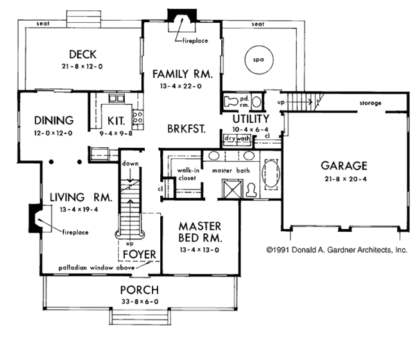 Dream House Plan - Country Floor Plan - Main Floor Plan #929-109