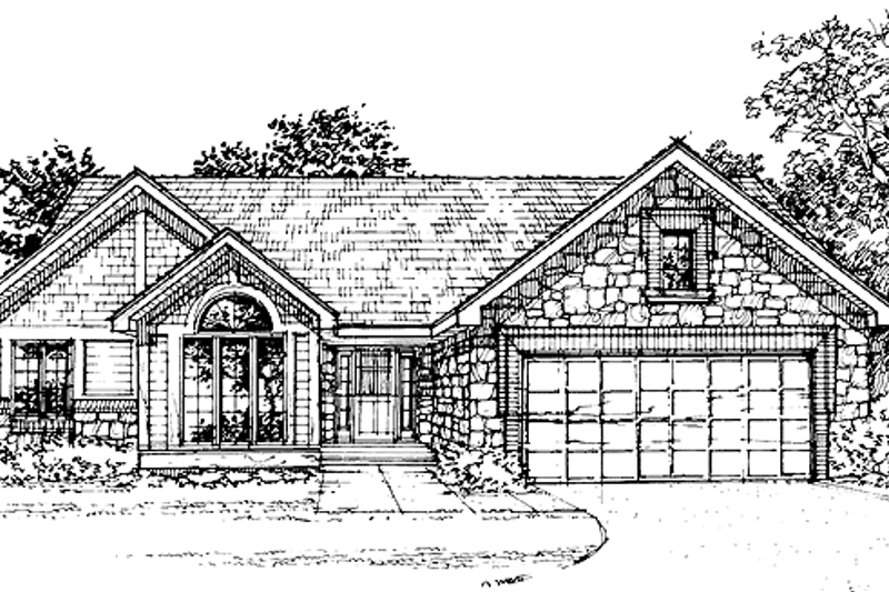 Dream House Plan - Ranch Exterior - Front Elevation Plan #320-567