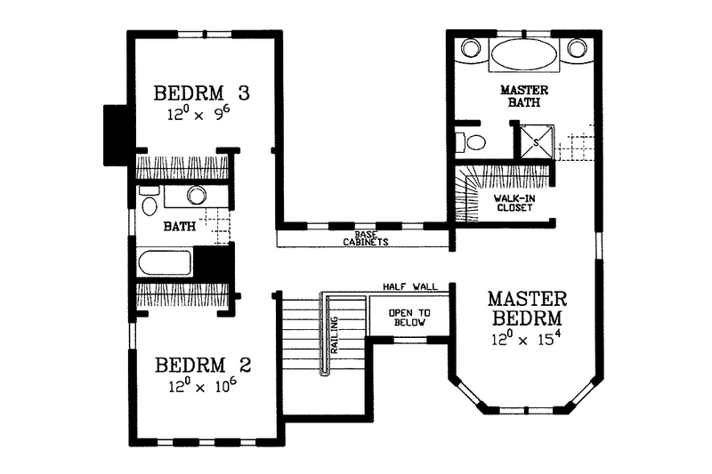 Dream House Plan - Floor Plan - Upper Floor for Contemporary House Plan #72-1125 - 3 bed, 2.5 bath