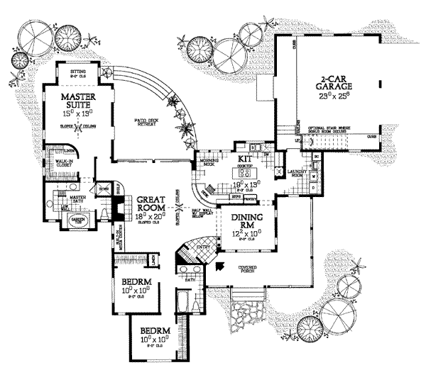 Home Plan - Country Floor Plan - Main Floor Plan #72-122