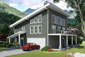 Contemporary Exterior - Front Elevation Plan #932-893