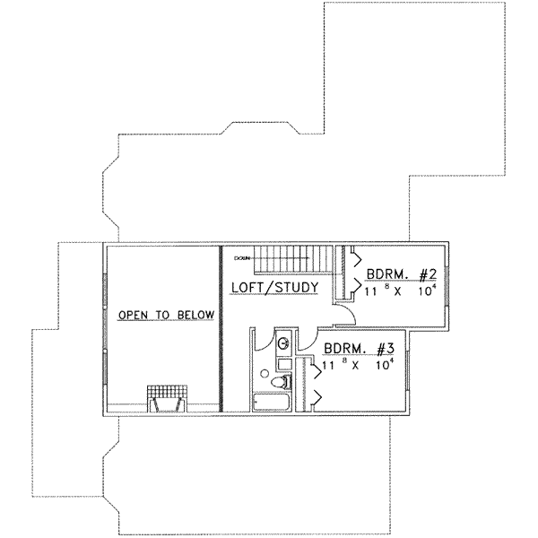 Home Plan - Traditional Floor Plan - Upper Floor Plan #117-461