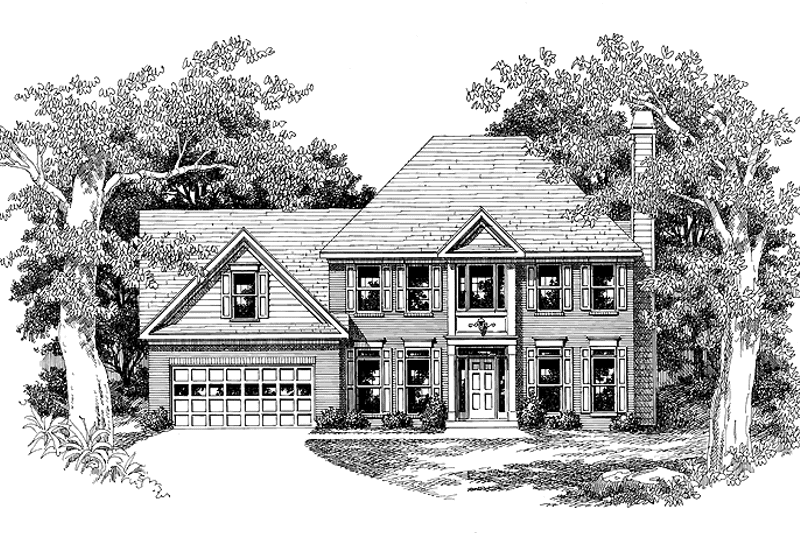 Home Plan - Exterior - Front Elevation 3 for Colonial House Plan #927-123 - 3 bed, 2.5 bath