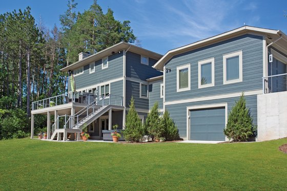 Exterior - Rear Elevation for Contemporary House Plan #928-273 - 3 bed, 2.5 bath
