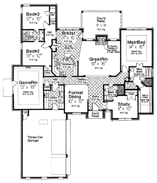 House Plan Design - Country Floor Plan - Main Floor Plan #310-1199