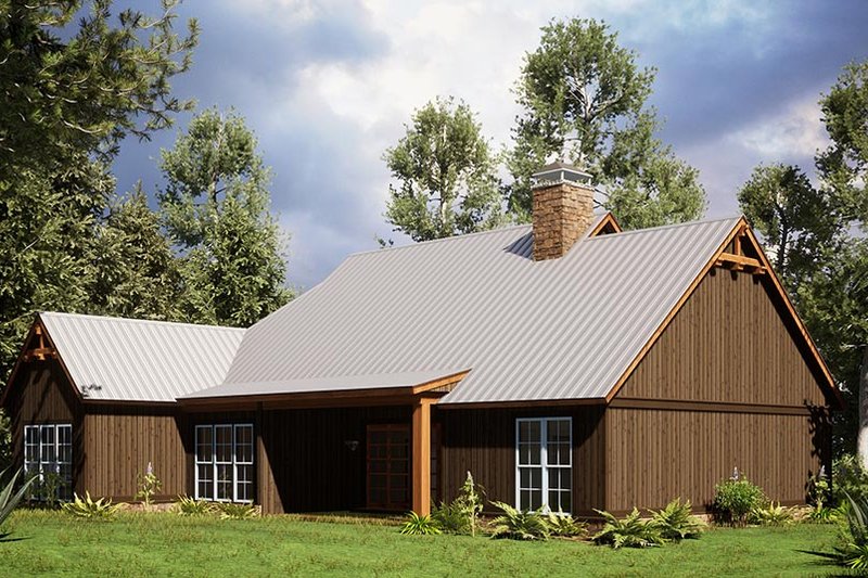 Dream House Plan - Exterior - Rear Elevation for Barndominium House Plan #923-165 - 4 bed, 2 bath